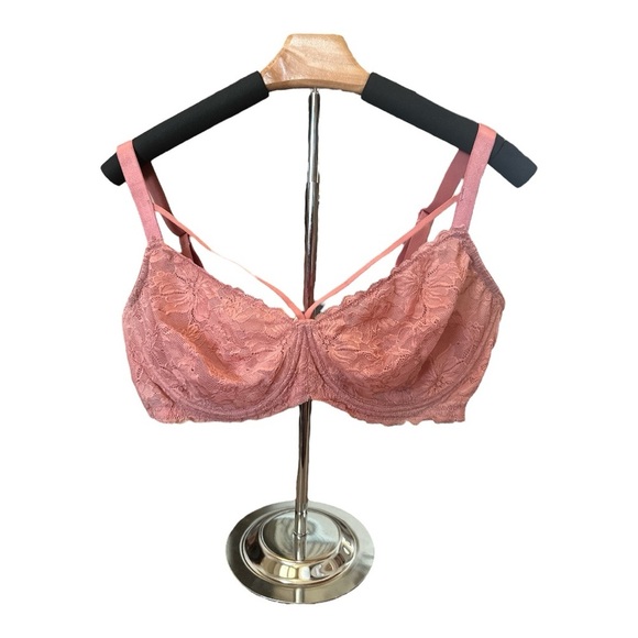 HSIA Pretty In Petals Lace Bra – Size 40DD, Light Coral - Picture 3 of 9